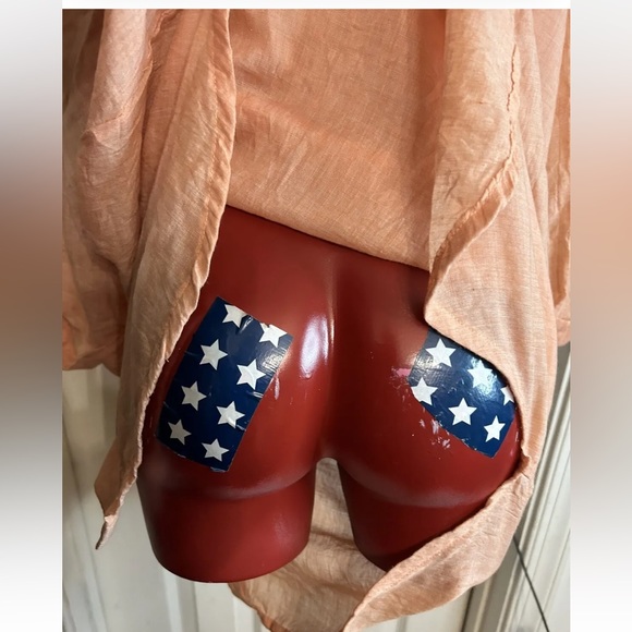 Dotti Women long Sleeve Button-Down Shirt L Peach - Picture 6 of 9